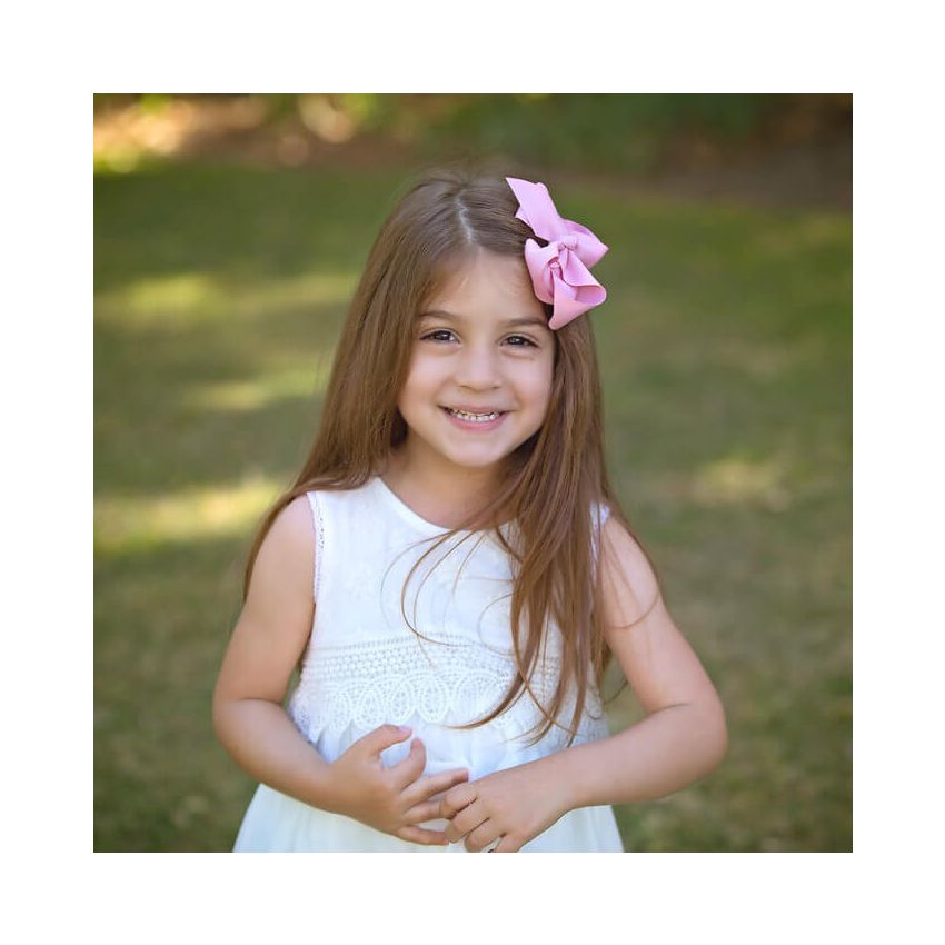 Snuggle Hunny - Satin Haarclip Mäschchen Dusty Pink medium