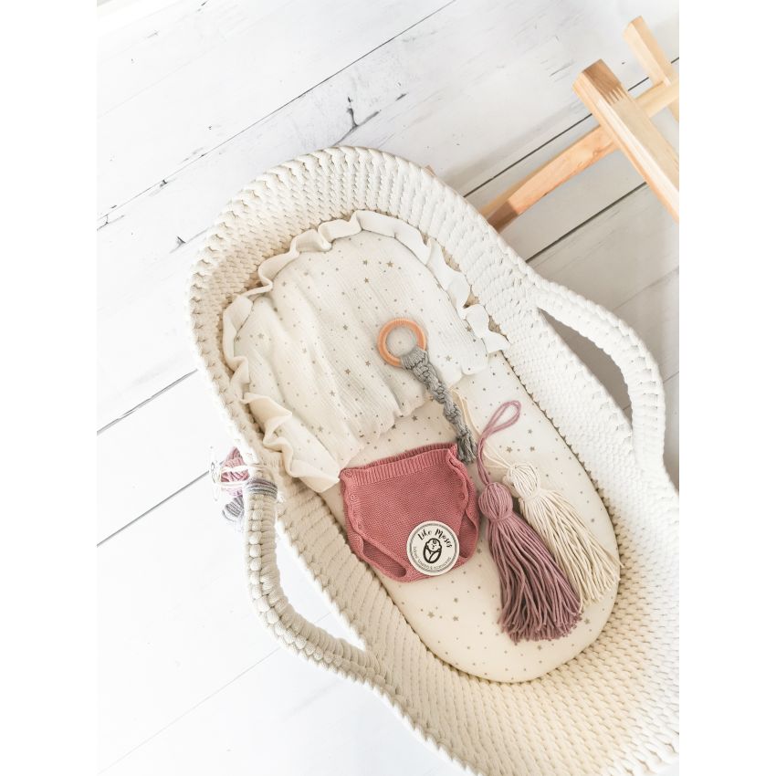 Like Moses - Moseskorb Cream White mit Kissen und Bettwäsche Stars