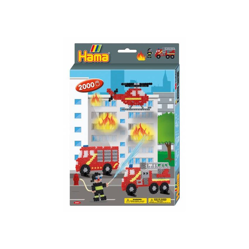 Hama - Midi Bügelperlen Geschenkpackung Feuerwehr