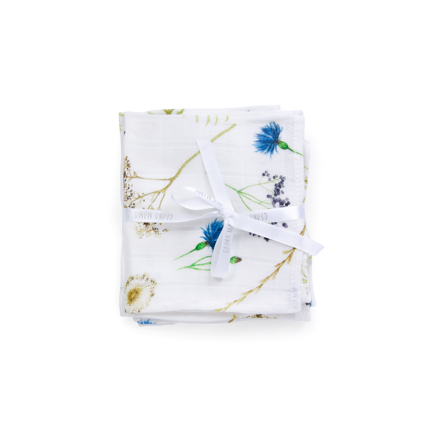 Qbana Mama - 4er Pack Bambus Muslin - Tücher Mullwindeln Herbal