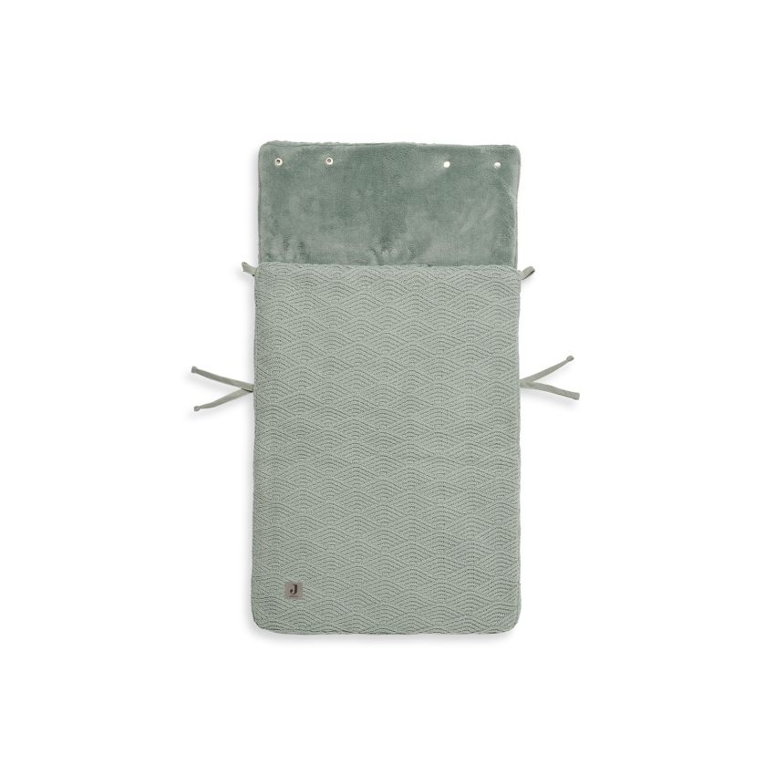 Jollein - Autoschale Fusssack Strickoptik River Ash Green