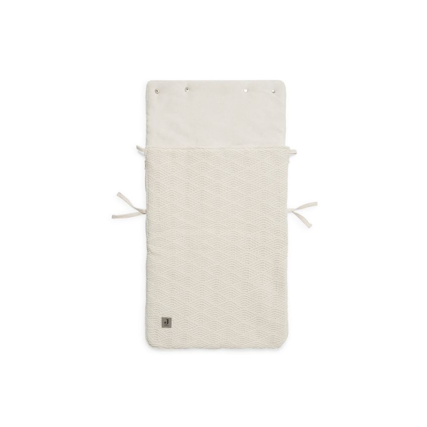 Jollein - Autoschale Fusssack Strickoptik River Cream White