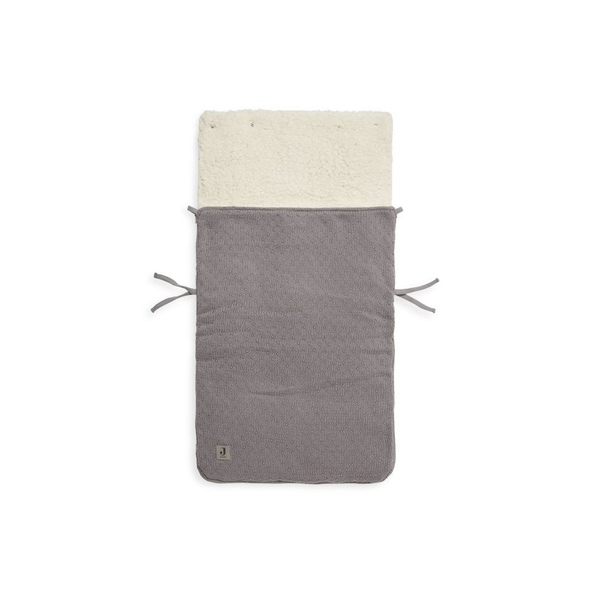 Jollein - Autoschale Fusssack Strickoptik Storm Grey
