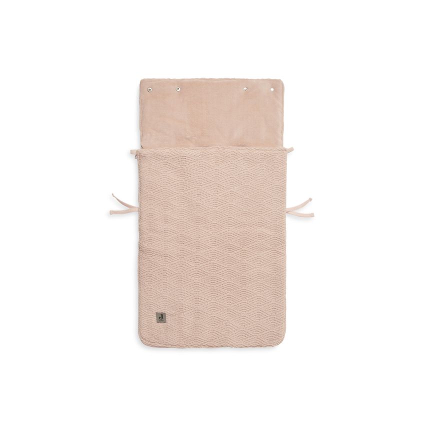 Jollein - Autoschale Fusssack Strickoptik River Pale Pink