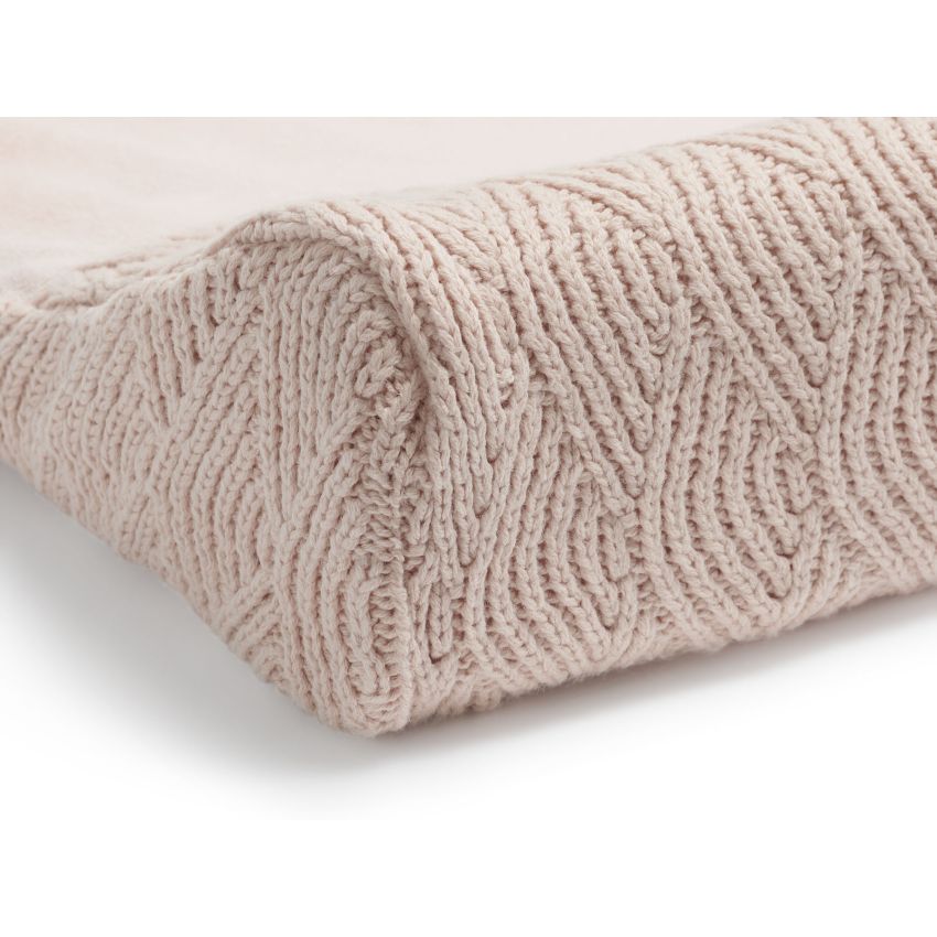 Jollein - Wickelmattenbezug River Strick Pale Pink