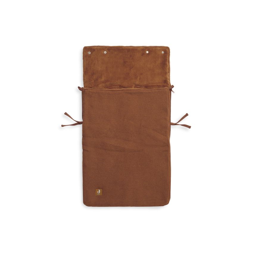 Jollein - Autoschale Fusssack Strickoptik Caramel