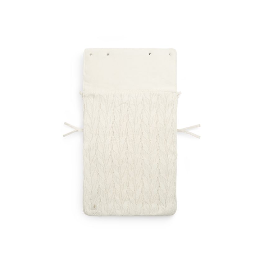 Jollein - Autoschale Fusssack Strickoptik Wellen Ivory