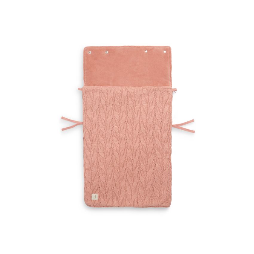 Jollein - Autoschale Fusssack Strickoptik Wellen Rosewood