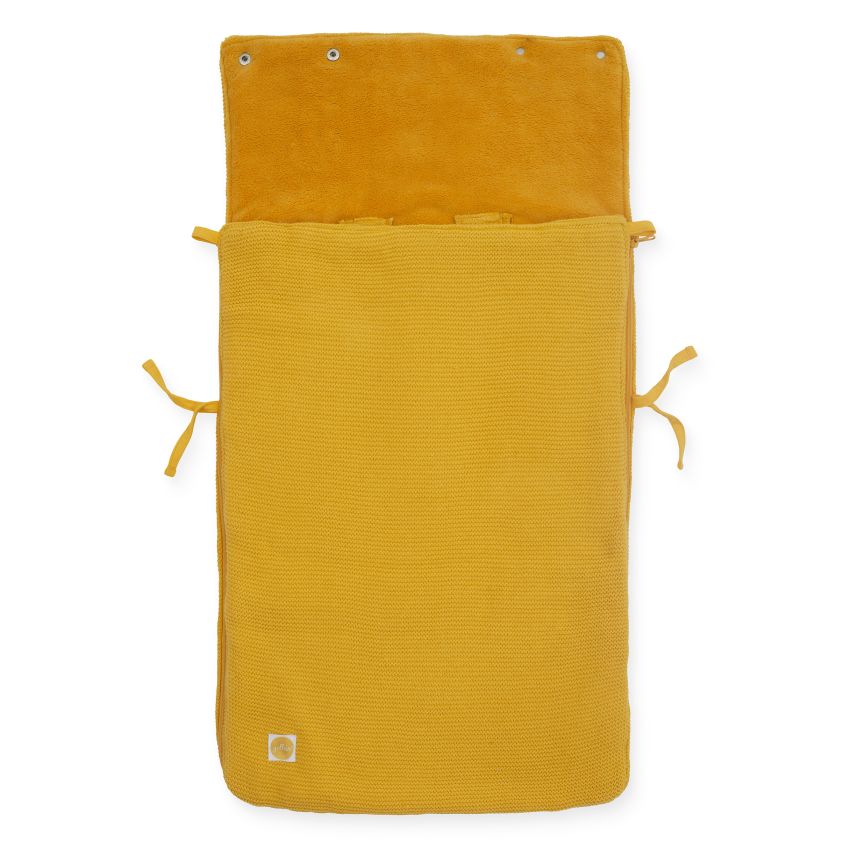 Jollein - Autoschale Fusssack Strickoptik Basic Ocker