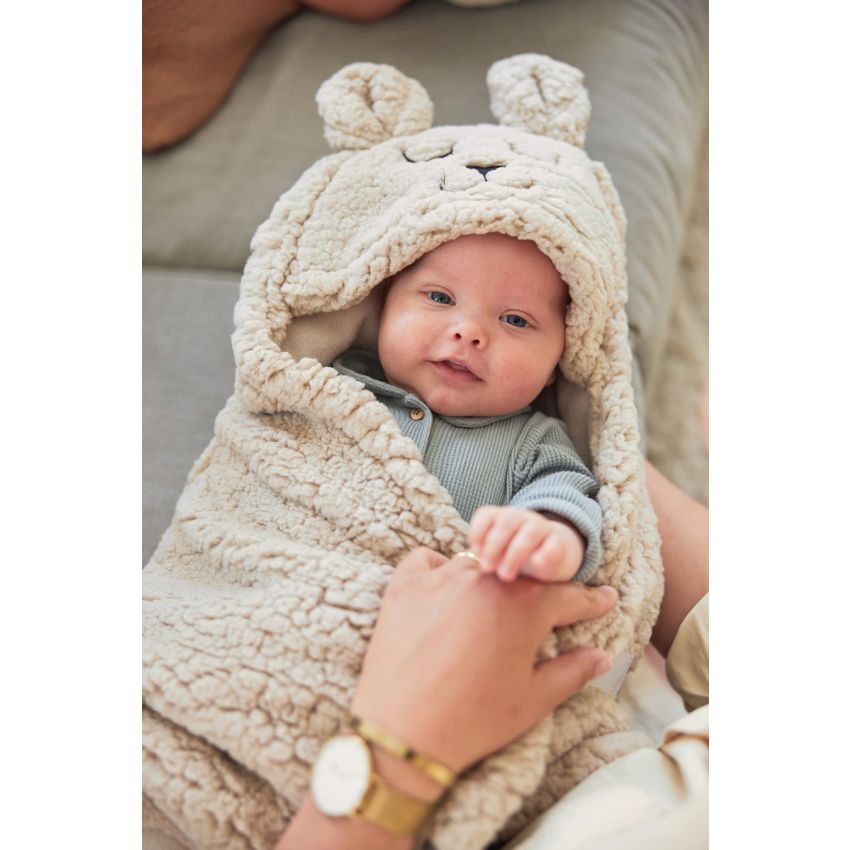 Jollein - Kuschelwrap Plüsch Bunny Nougat