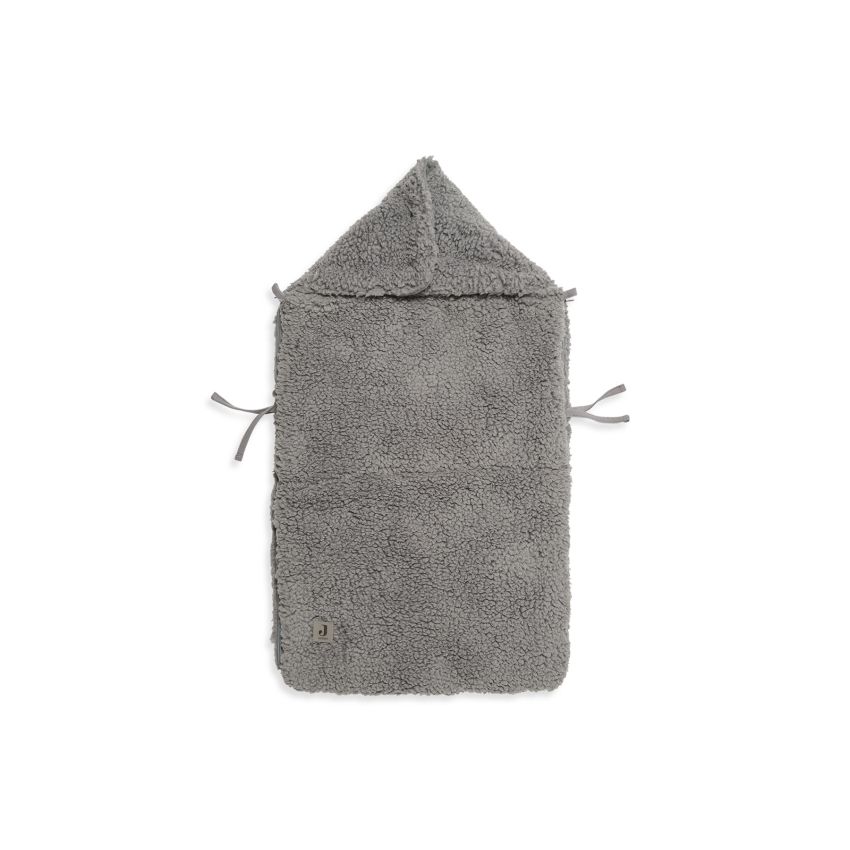 Jollein - Autoschale Fusssack Teddy Storm Grey