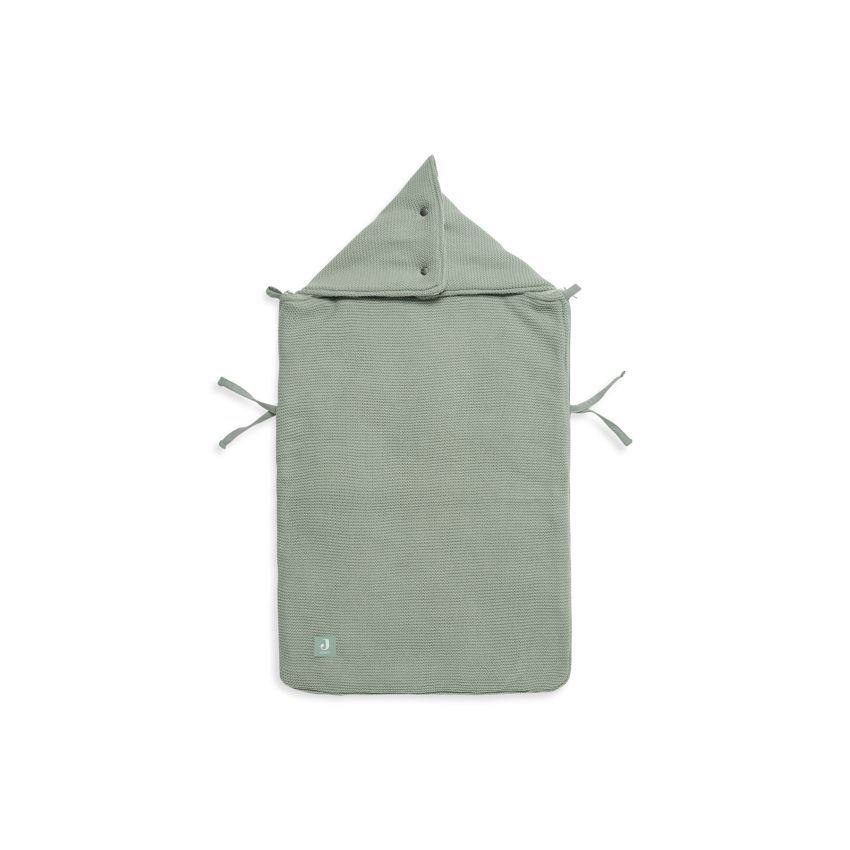 Jollein - Autoschale Fusssack Strickoptik Basic Forest Green