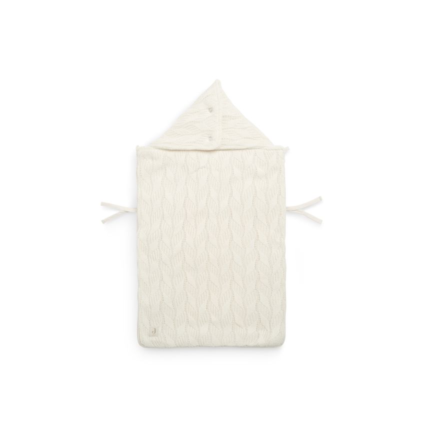 Jollein - Autoschale Fusssack Strickoptik Wellen Ivory