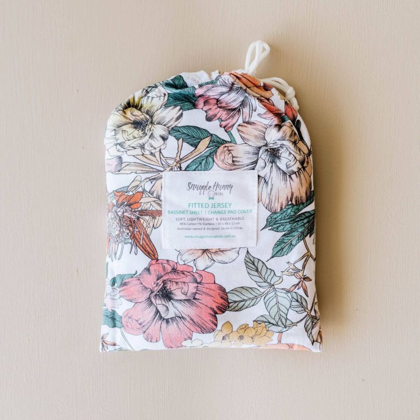 Snuggle Hunny - Spannbezug für Wiege, Kinderwagen & Wickelmatte Australiana