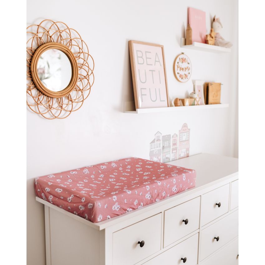 Snuggle Hunny - Spannbezug für Wiege, Kinderwagen & Wickelmatte Daisy