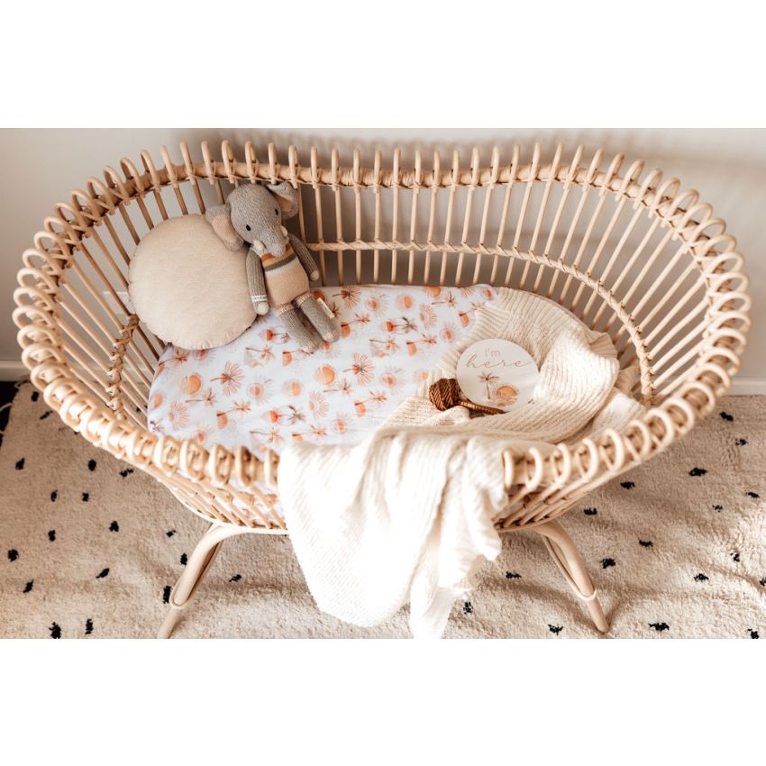 Snuggle Hunny - Spannbezug für Wiege, Kinderwagen & Wickelmatte Paradise