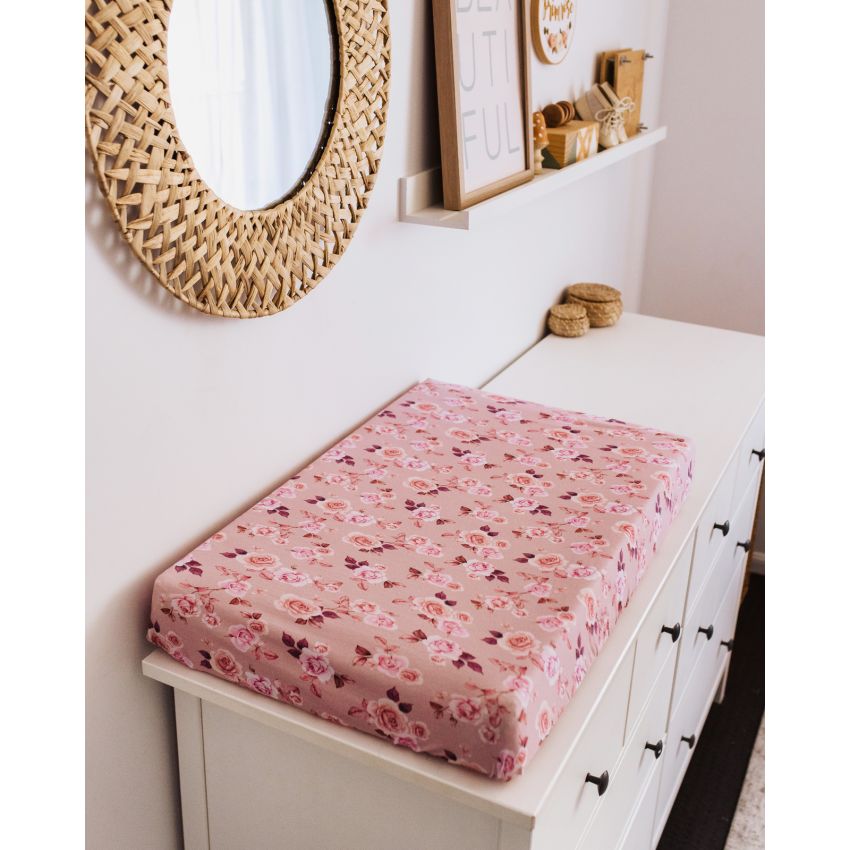 Snuggle Hunny - Spannbezug für Wiege, Kinderwagen & Wickelmatte Blossom