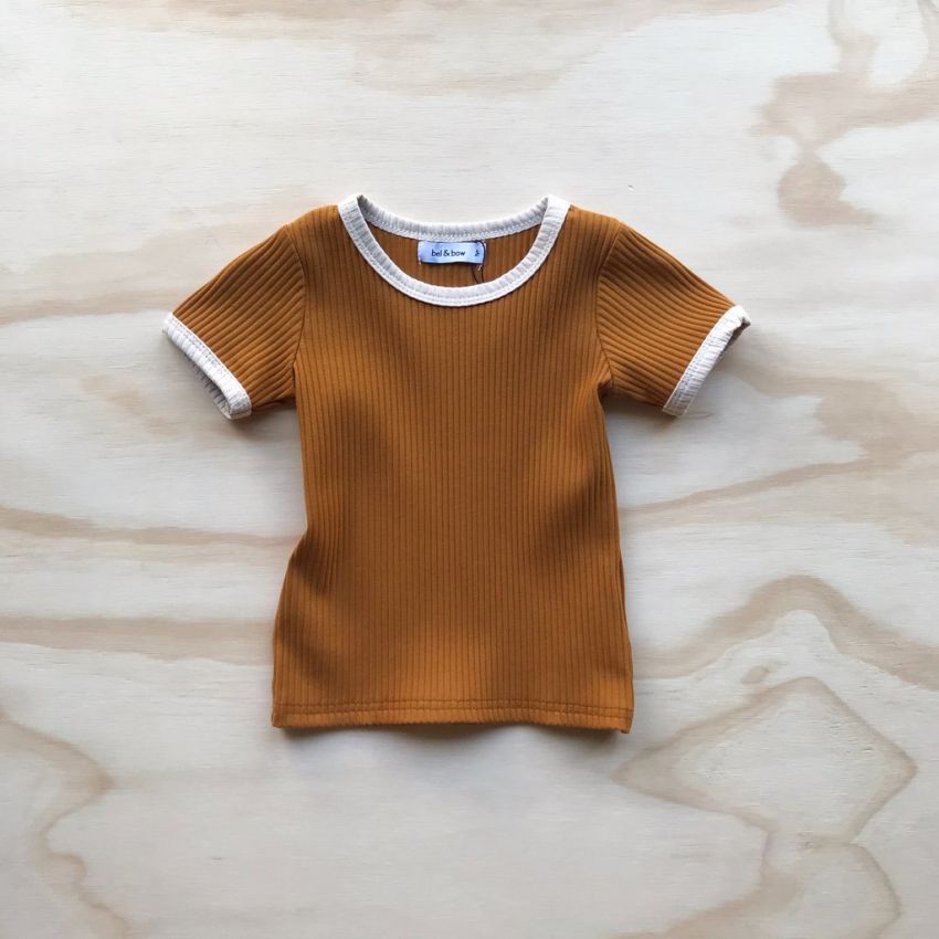 bel&bow - Ribbed Shirt Mustard
