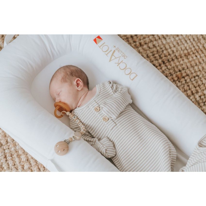 Two Darlings - Strampelbody geknöpft Fawn Stripe