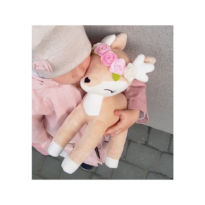 Melootka - Plüsch Bambi mit Blumenkranz