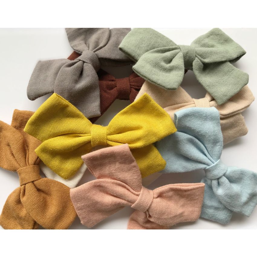 Forever Autumn - Leinen Haarclip Sage Green