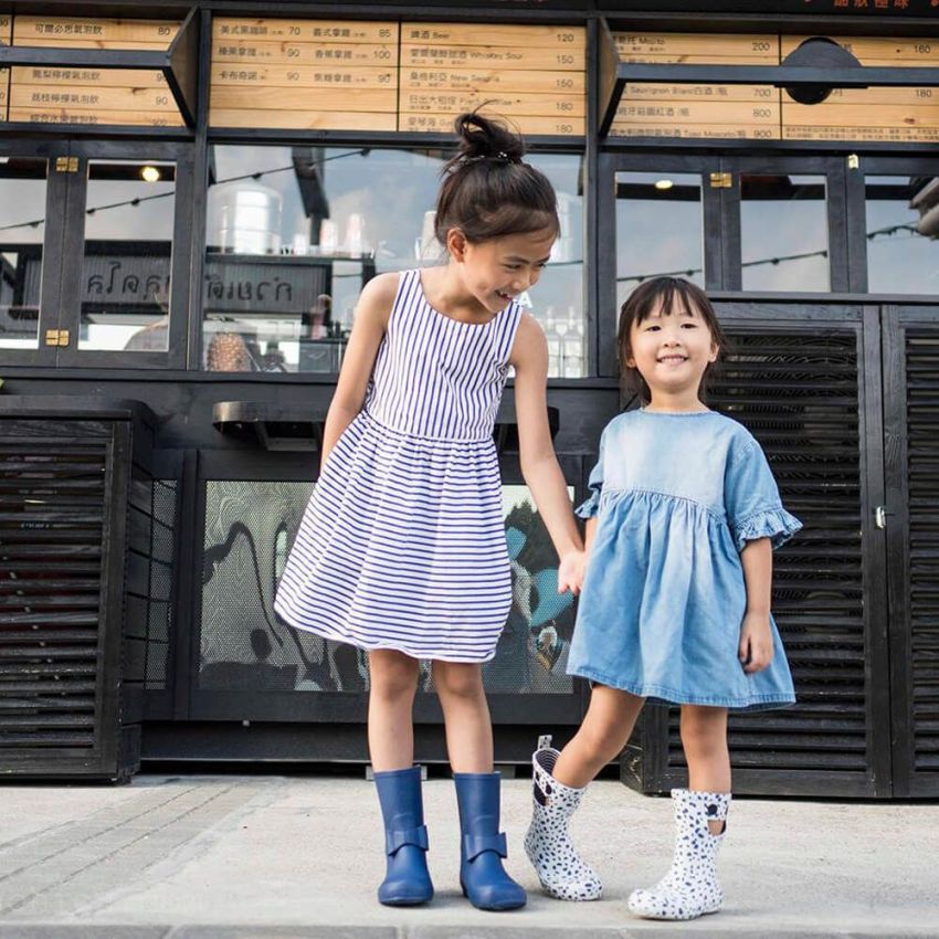 Boxbo - Regenstiefel Bowtie Marine Blue