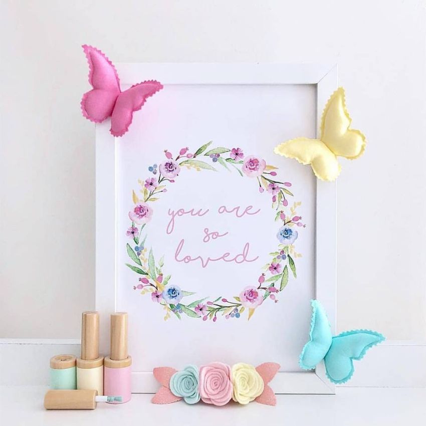 Little Custom Creations - Schmetterlingset Wanddeko Baby got Glam