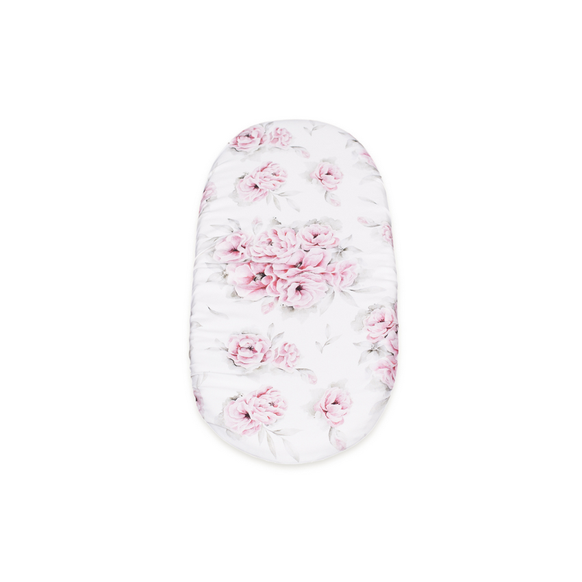 Qbana Mama - Spanntuch für Wiege / Moseskorb / Kinderwagen Blossom