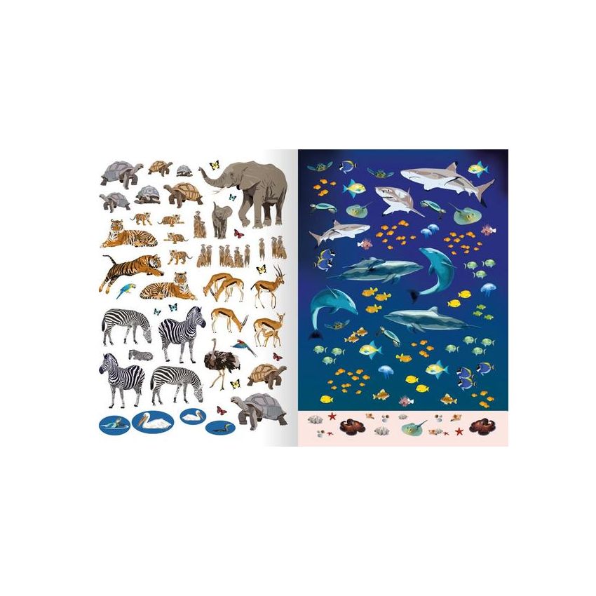 arsEdition - Mein Fühl-Stickerheft - Wilde Tiere - Mit Fellstickern