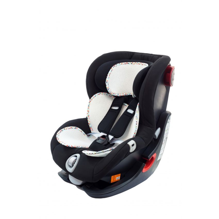 LEOKID - Anti- Schwitz 3D Einlage Kinderwagen / Autositz Confetti Kleinkind