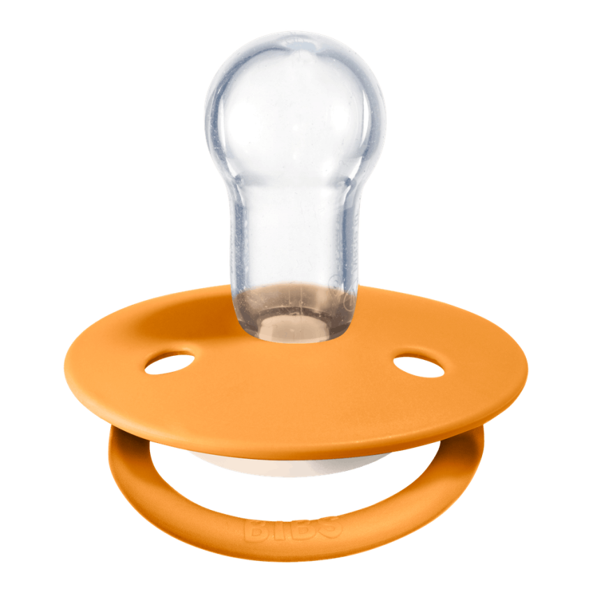 BIBS - DE LUX Apricot / Weiss Silikon