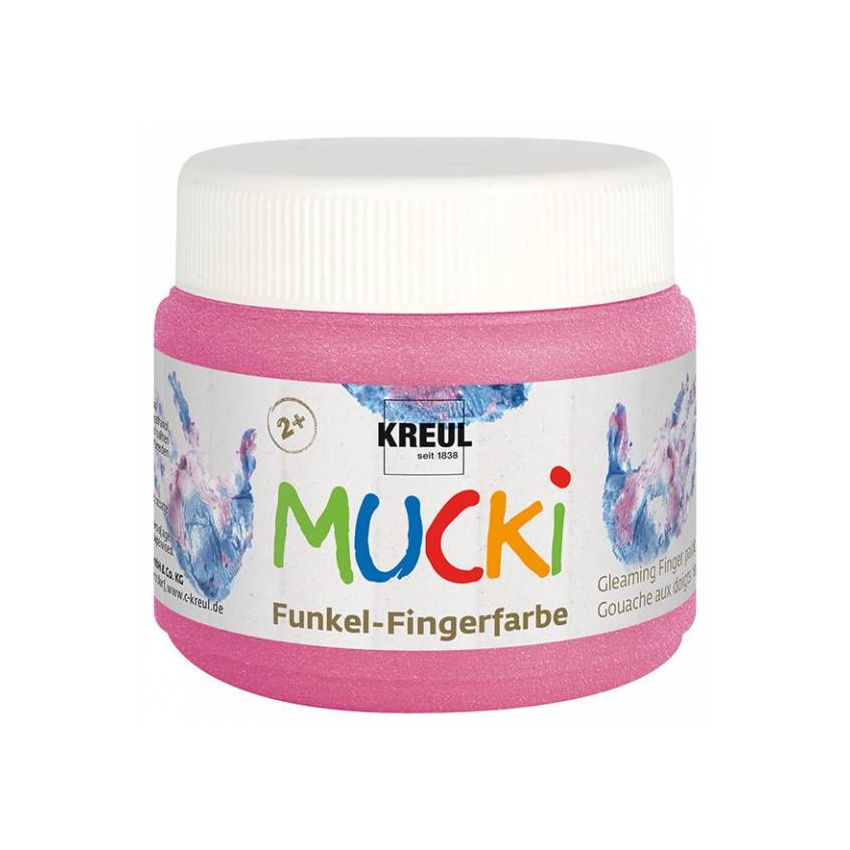 KREUL - MUCKI Funkel-Fingerfarbe Feenstaub-Rosa 150 ml