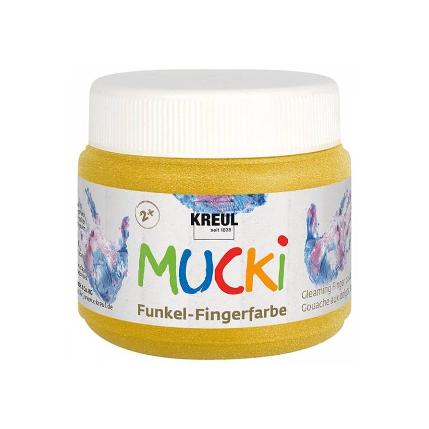 KREUL - MUCKI Funkel-Fingerfarbe Goldschatz , 150 ml