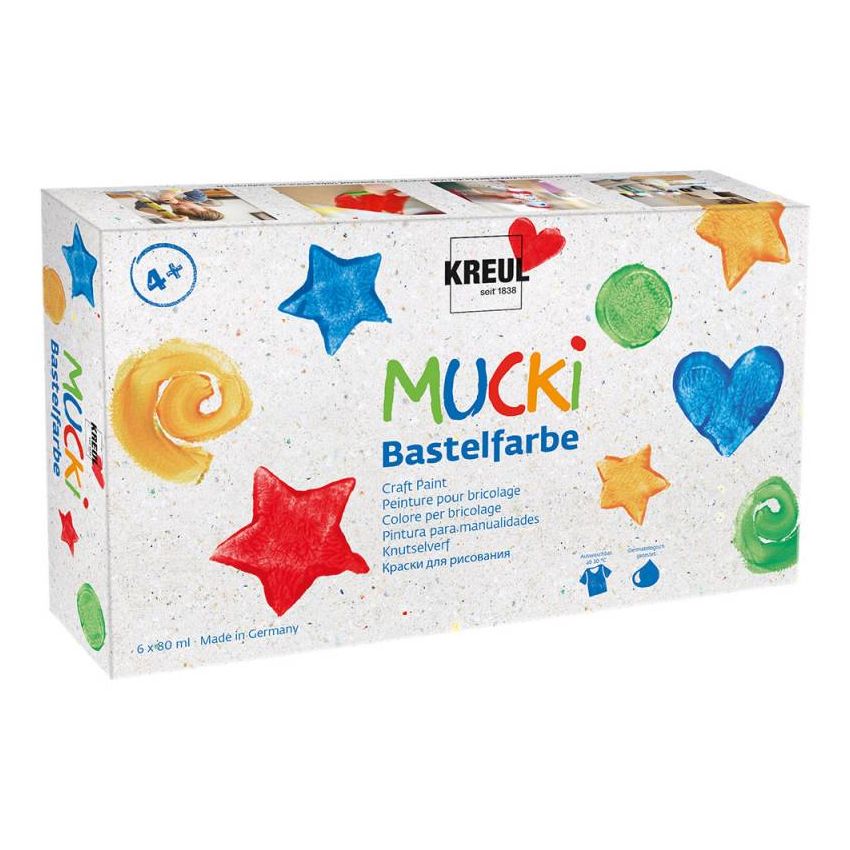 KREUL - MUCKI Bastelfarbe 6er Set 80 ml