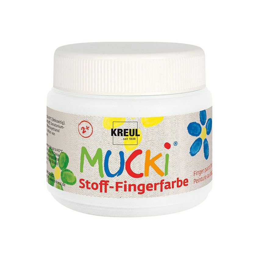 KREUL - MUCKI Stoff-Fingerfarbe weiß, 150 ml