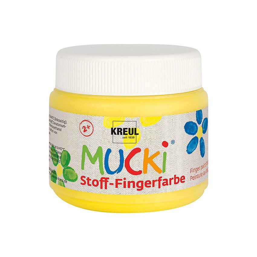 KREUL - MUCKI Stoff-Fingerfarbe gelb, 150 ml