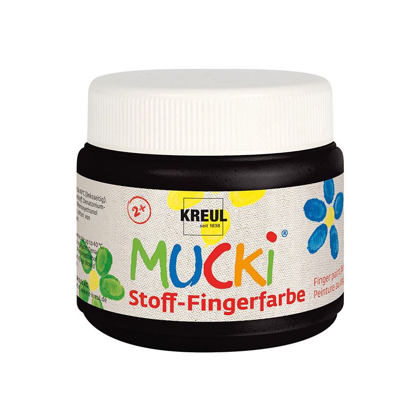 KREUL - MUCKI Stoff-Fingerfarbe schwarz, 150 ml