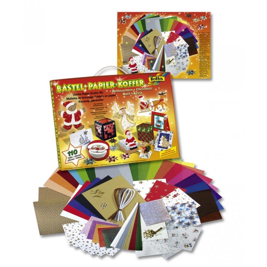 Folia - Bastelpapierkoffer 110-teilig