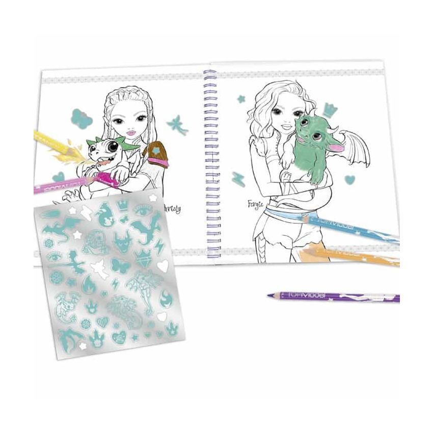 TOPModel - Malbuch mit Pailletten