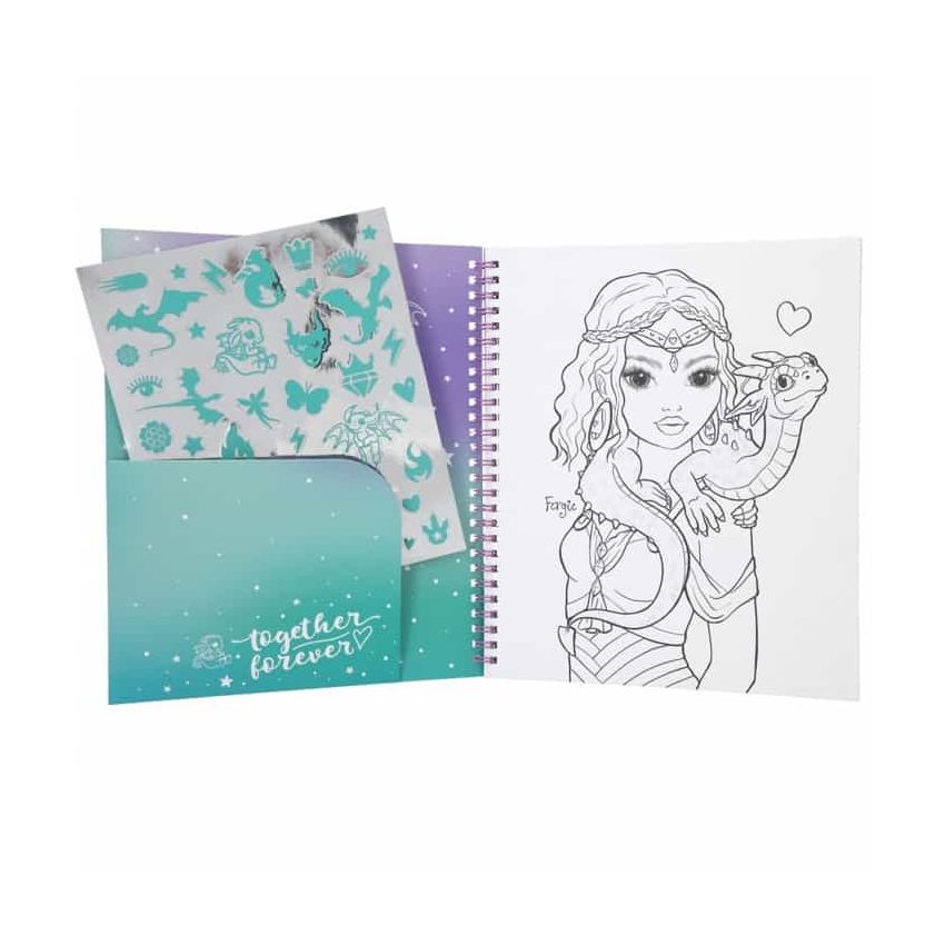 TOPModel - Malbuch mit Pailletten