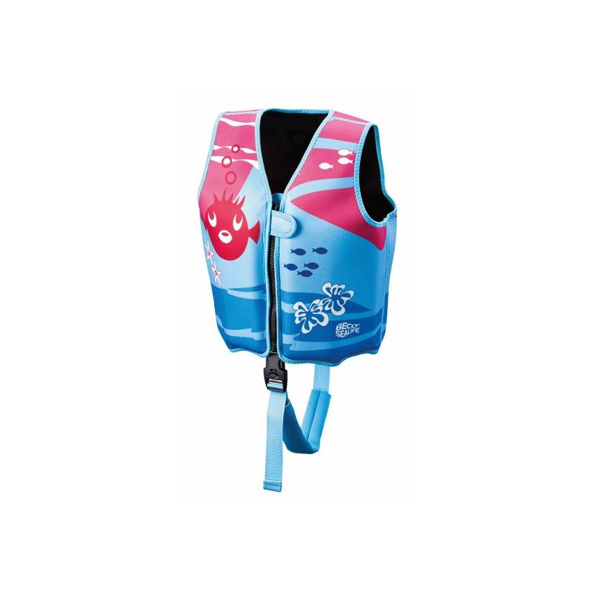 BECO - Schwimmlernweste Sealife, blau/pink, M
