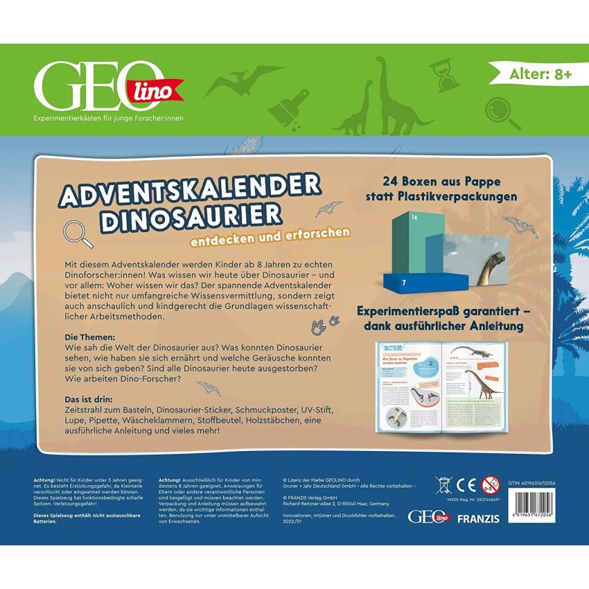 Adventskalender GEOlino Dinosaurier entdecken und erforschen