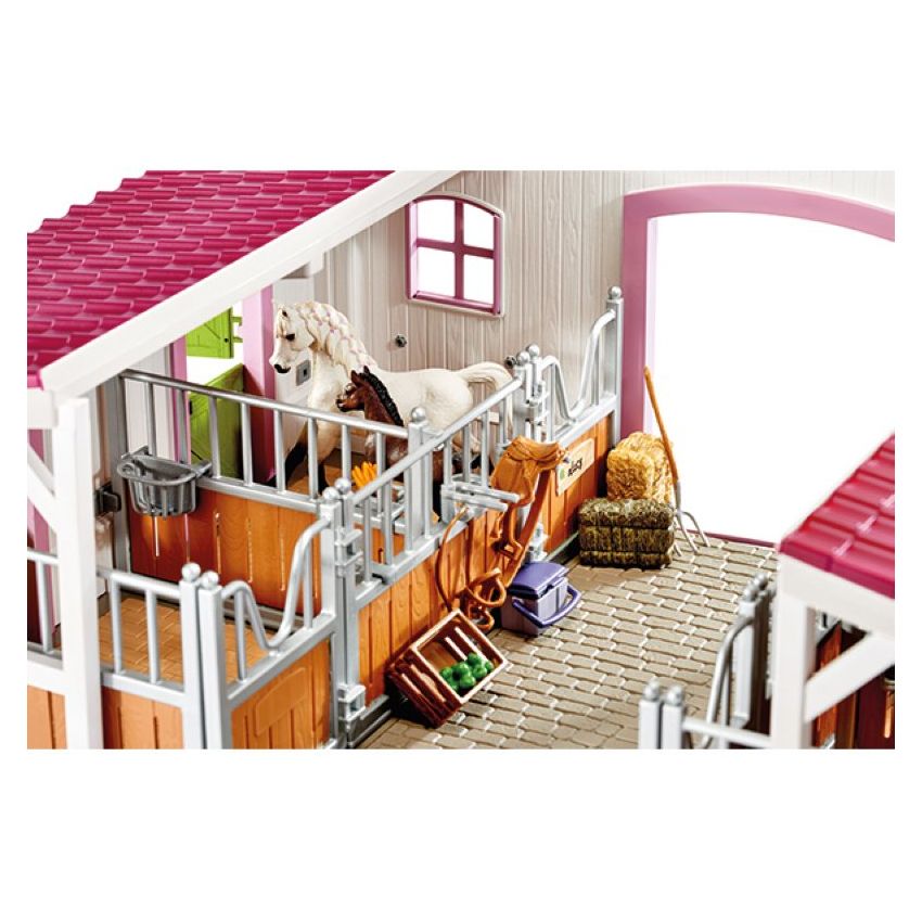 Schleich 42344 Horse Club - Reiterhof mit Reiterin, Pferden und Zubehör