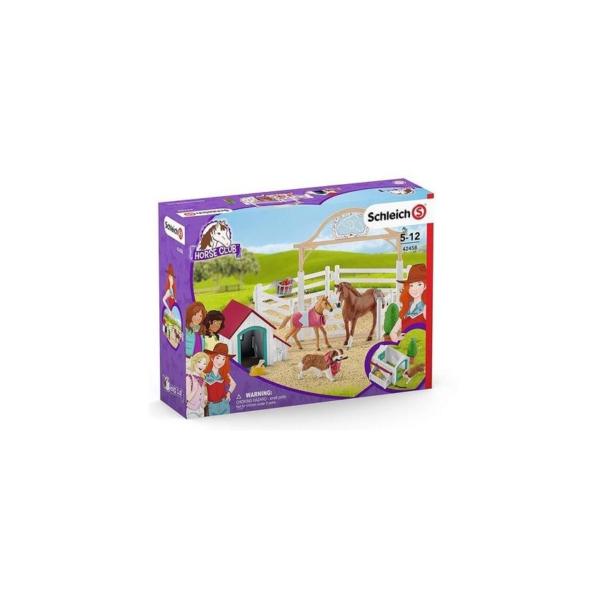 Schleich 42458 Horse Club - Horse Club Hannahs Gastpferde mit Hündin Ruby