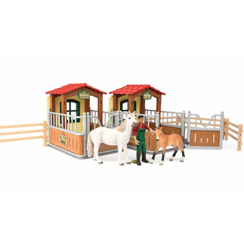 Schleich 72116 Farm World - Besuch im Offenstall