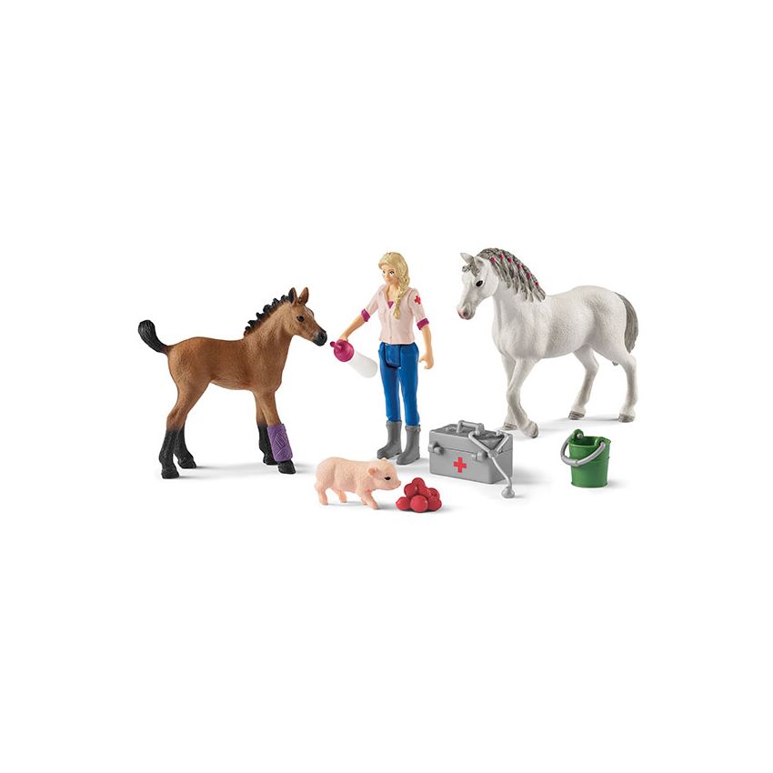 Schleich 42486 Farm World - Arztbesuch bei Stute und Fohlen