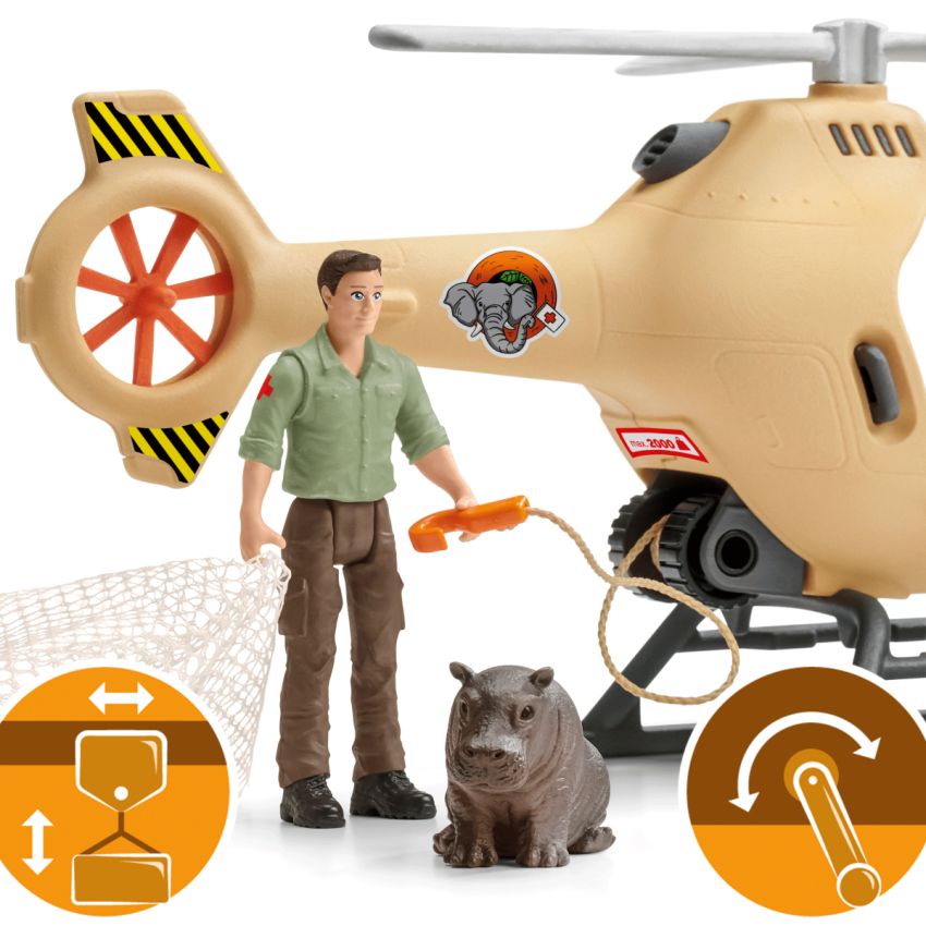 Schleich 42476 Wild Life - Helikopter Tierrettung