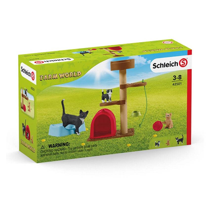 Schleich 42501 Farm World - Spielspaß für niedliche Katzen