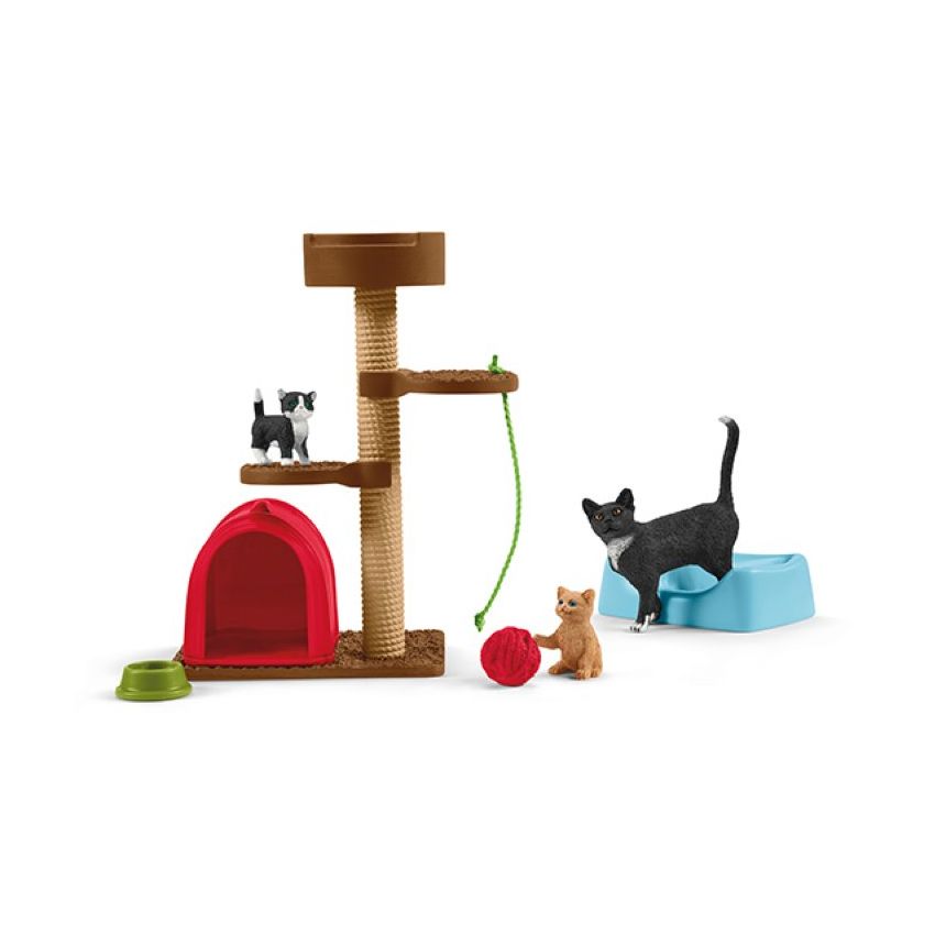 Schleich 42501 Farm World - Spielspaß für niedliche Katzen