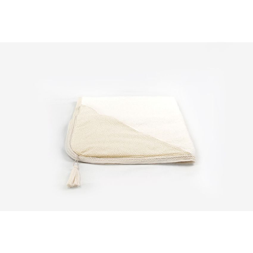 Mrs Ertha - Kapuzen- Badetuch Baby Beige Dots